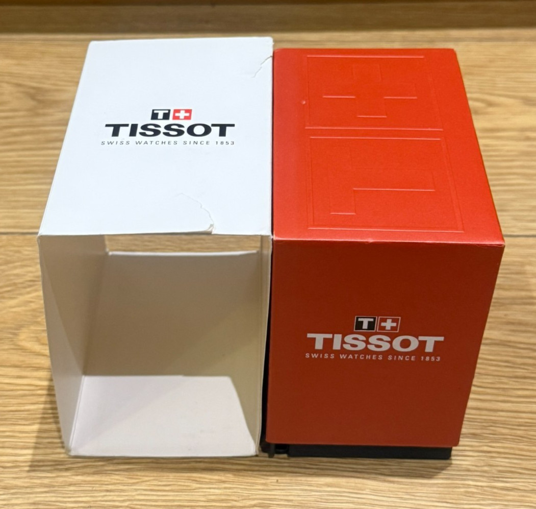 Genuine Original Current Tissot Swiss Deployant Watch Box Complete with Sleeve