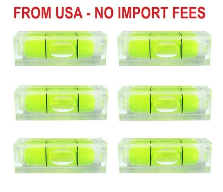 6Pcs Small Bubble Levels 10x10x29mm Mini Square Spirit Level Measuring Layout To