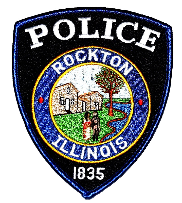 ROCKTON – POLICE - ILLINOIS IL Sheriff Police Patch INDIAN NATIVE AMERICAN RIVER