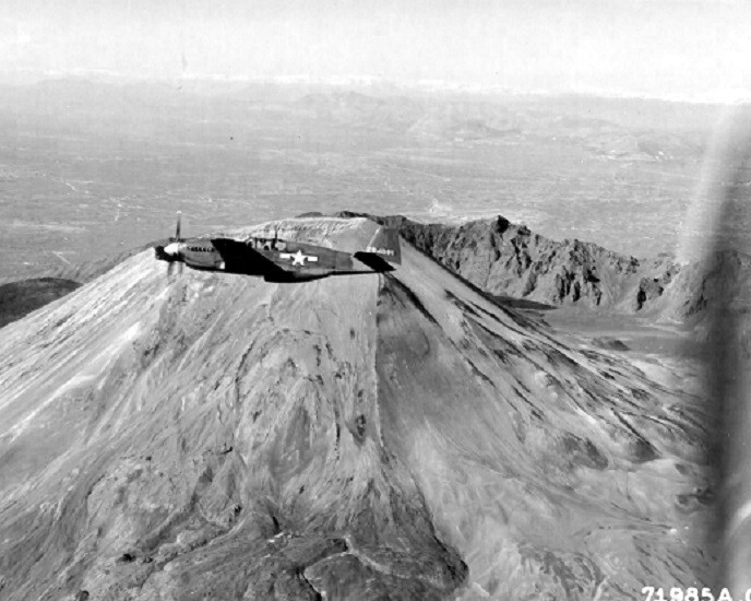 North American A-36 Mustang in flight over Italy 8x10 WWII WW2 Photo 864a