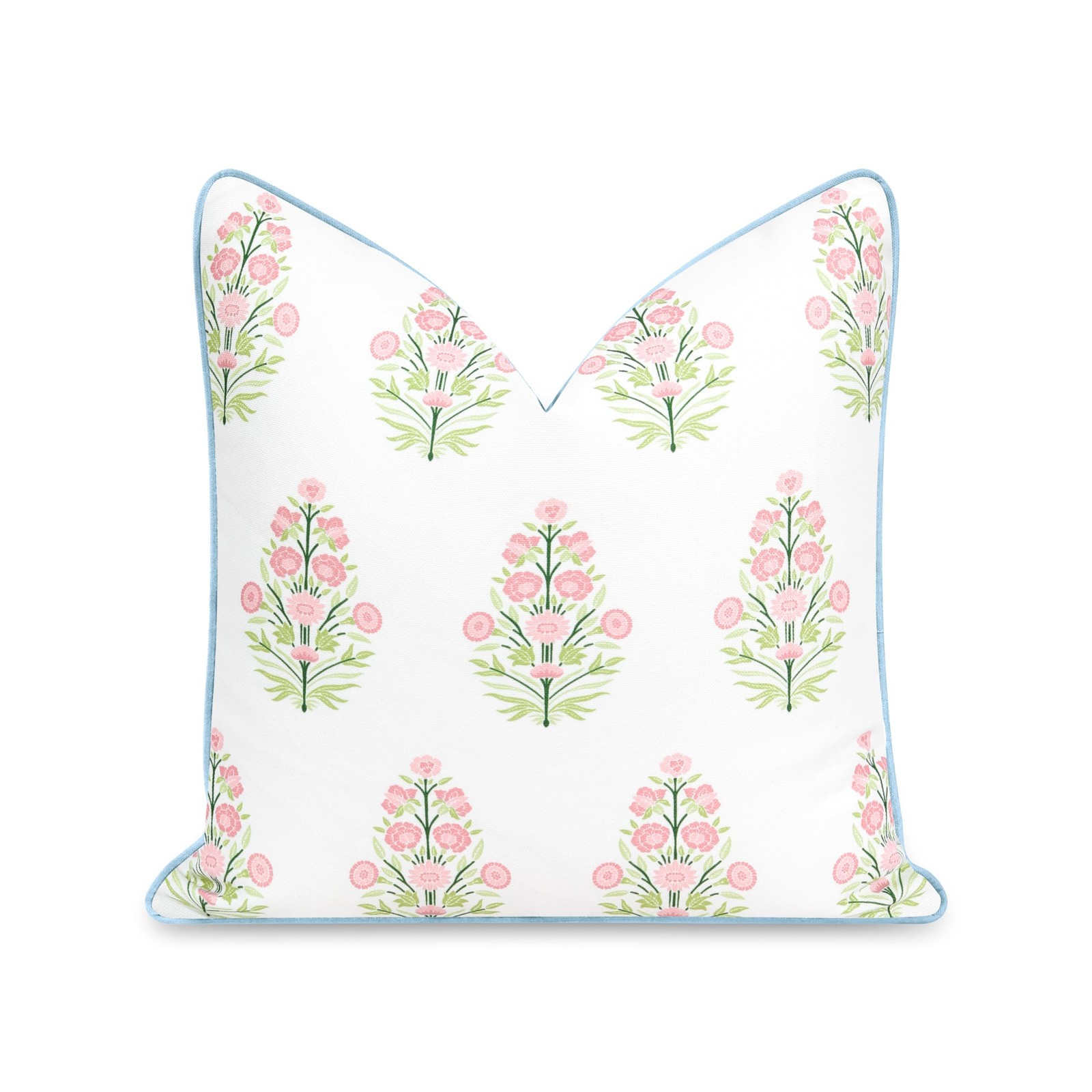 Hofdeco Premium 18" x (Pack of 1), Pink Green Baby Blue Floral 18”x18”