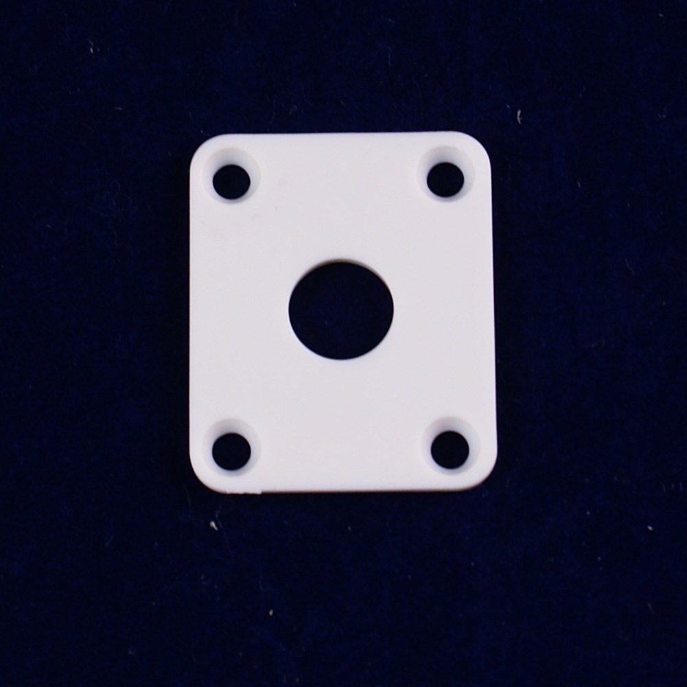 Plastic Square output Jack Plate Cover for LP style Guitar,White