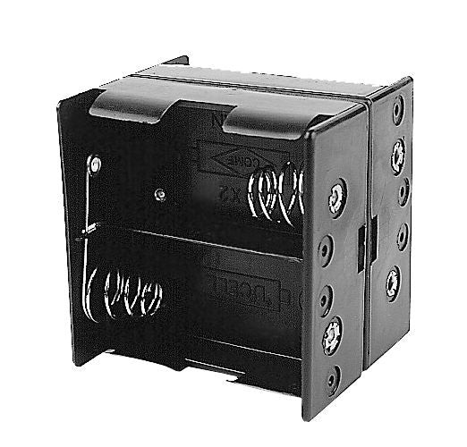 Philmore BH144 Four (4) D Cell (UM-1) Plastic Battery Holder, Solder Lug