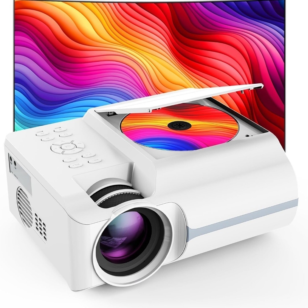 DVD Projector Portable with Build-In DVD Player - Mini Movie Projector