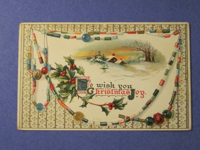 1912 Embossed Christmas Postcard - "To wish you Christmas Joy"