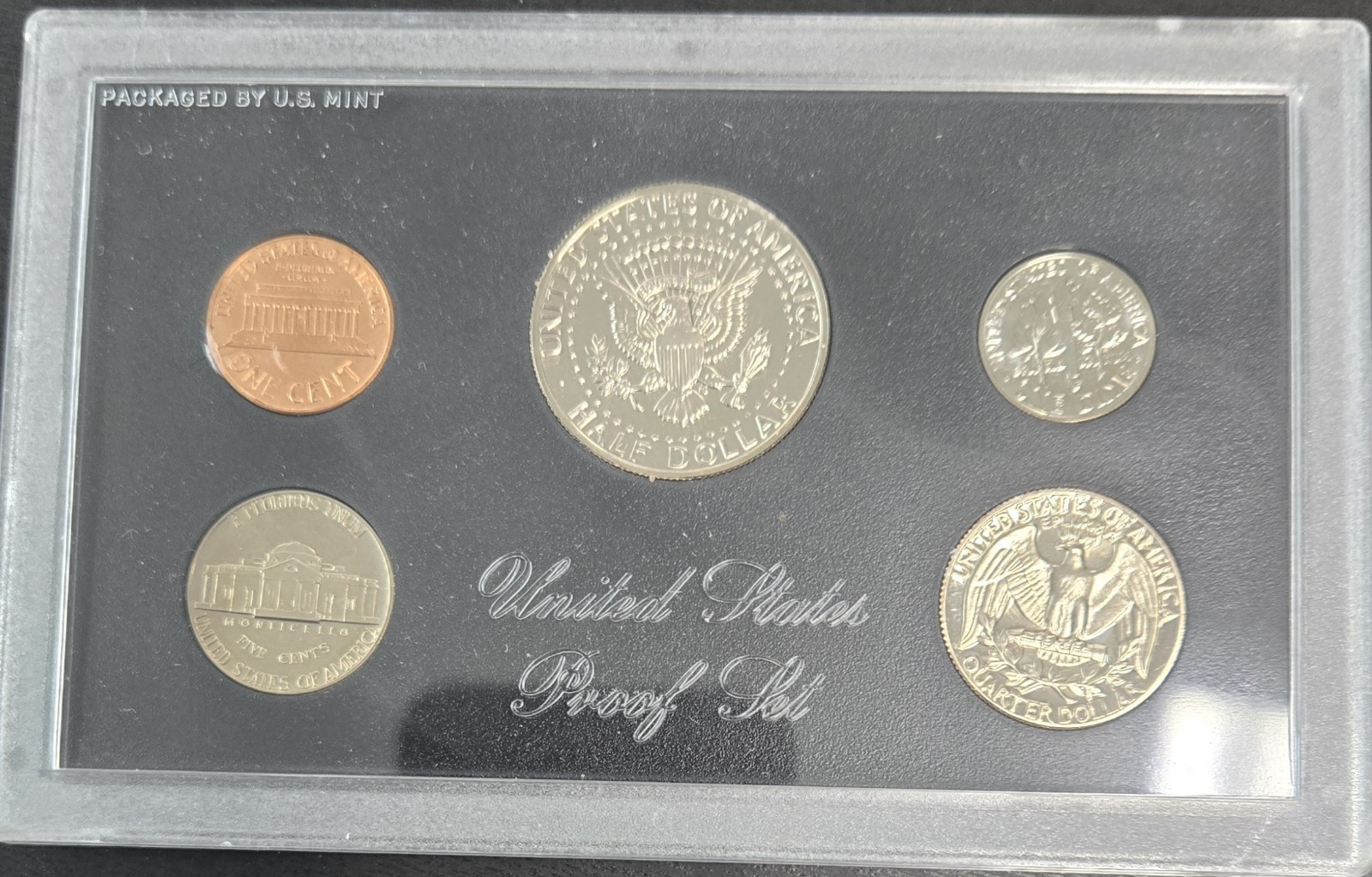 U.S. Proof Set 1971 Uncirculated 5 Coin Set Plastic Display Case Uncertified
