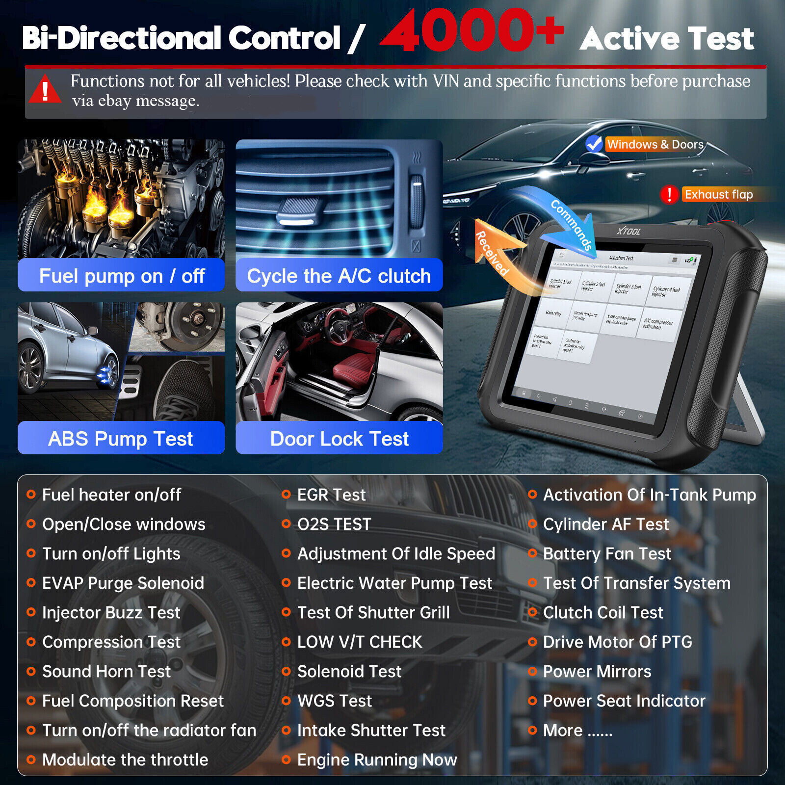 XTOOL D9SPRO ECU Programming Diagnostic Tool Bidirectional OBD2 Scanner 45 Reset