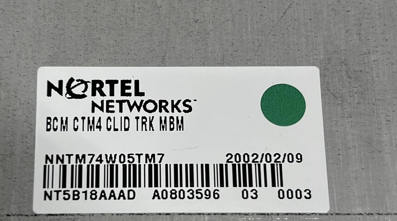Nortel NT5B18AAAD BCM CTM4 4-Port Caller ID Trunk Interface