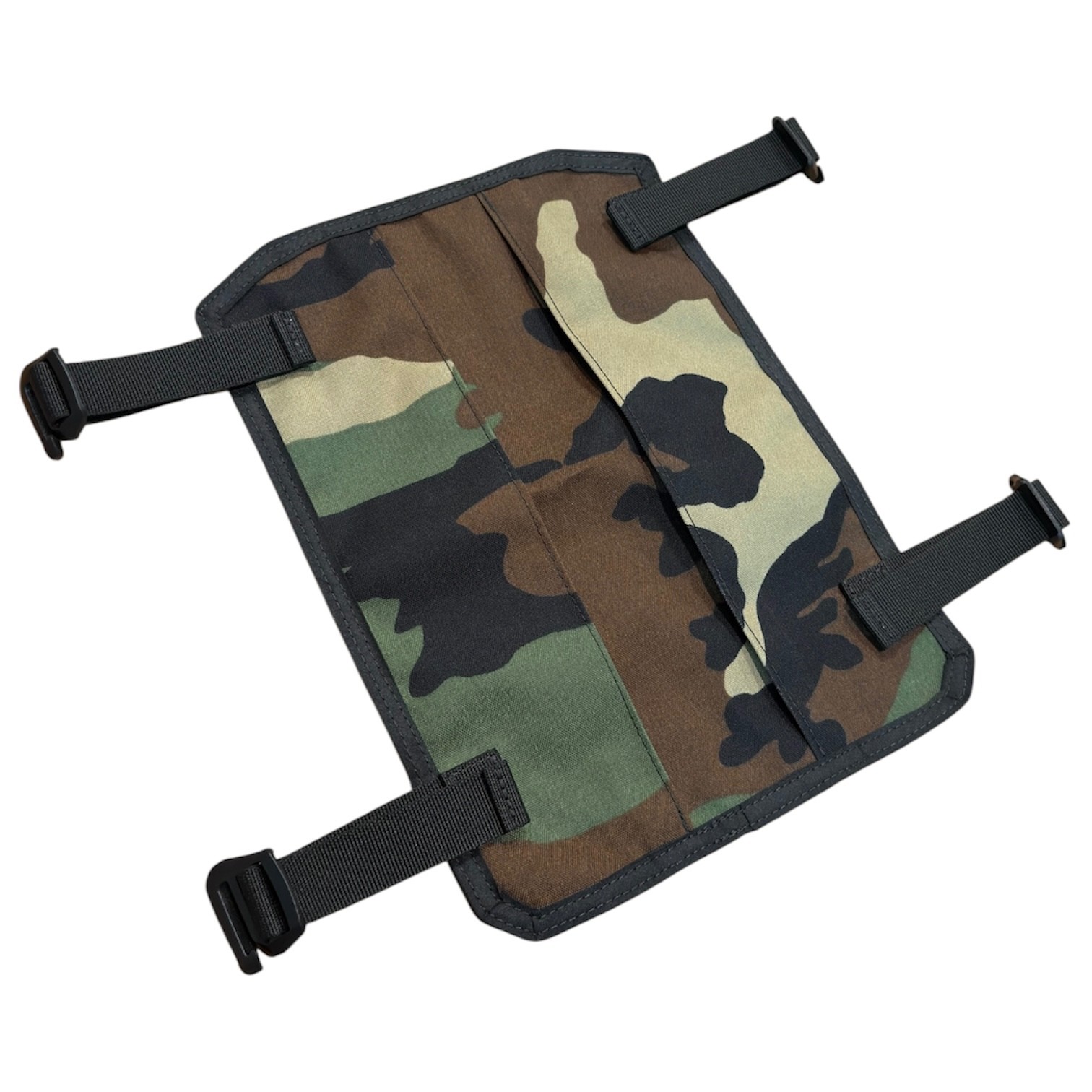 Removable Pleated Beaver Tail Attachment USA-Made 500D Cordura Woodland M81 Camo