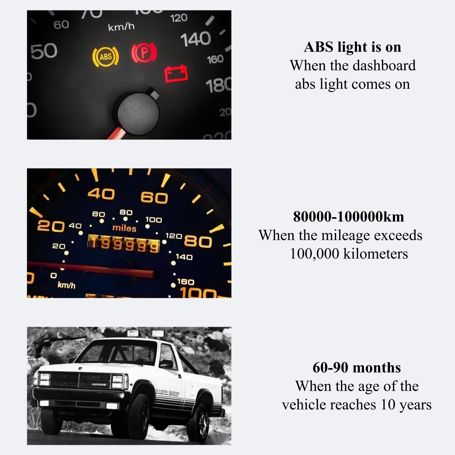 ABS Sensor Front Left Right Compatible for Chevy Silverado/Express/Suburban/T...