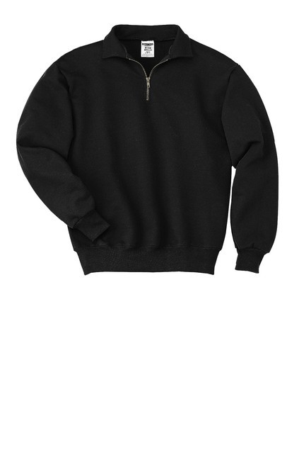 Jerzees Super Sweats NuBlend 1/4-Zip Sweatshirt (4528M), XL, Black