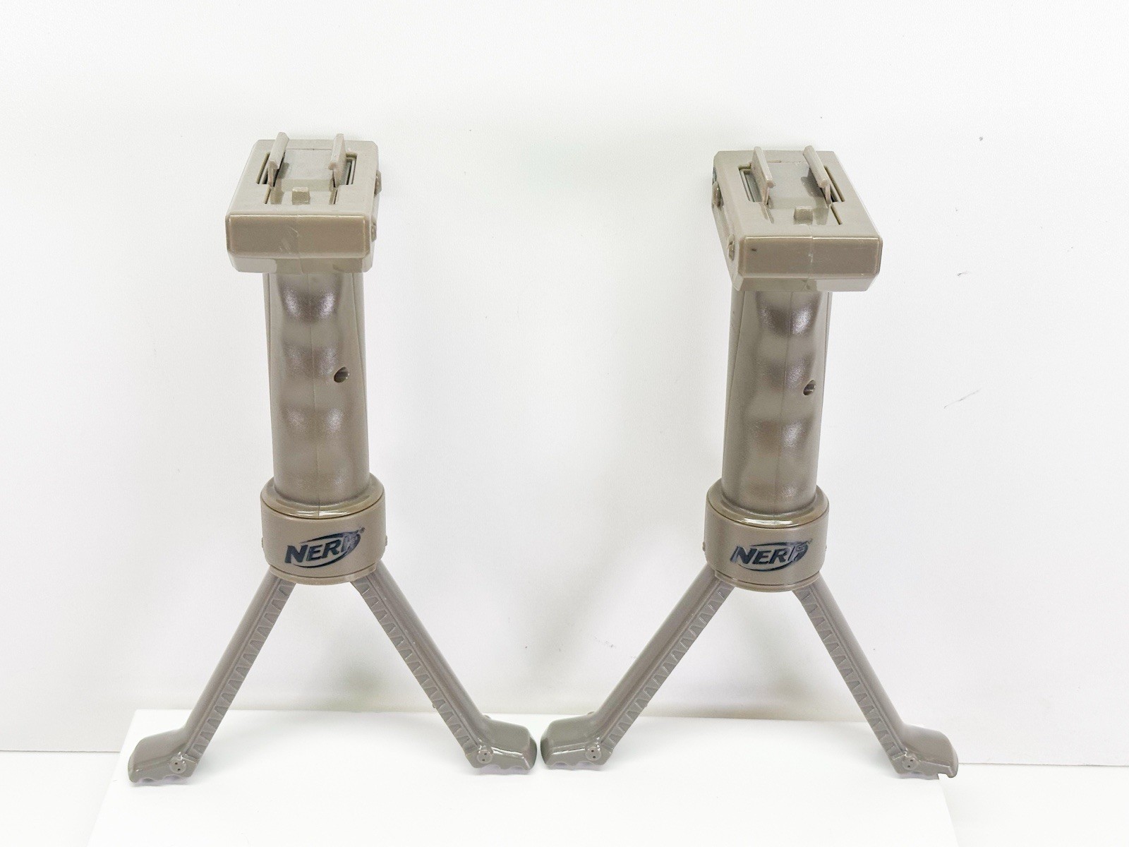 (2) NERF N-Strike Stampede Grip Handle Retractable Bipod Tactical Rail Accessory
