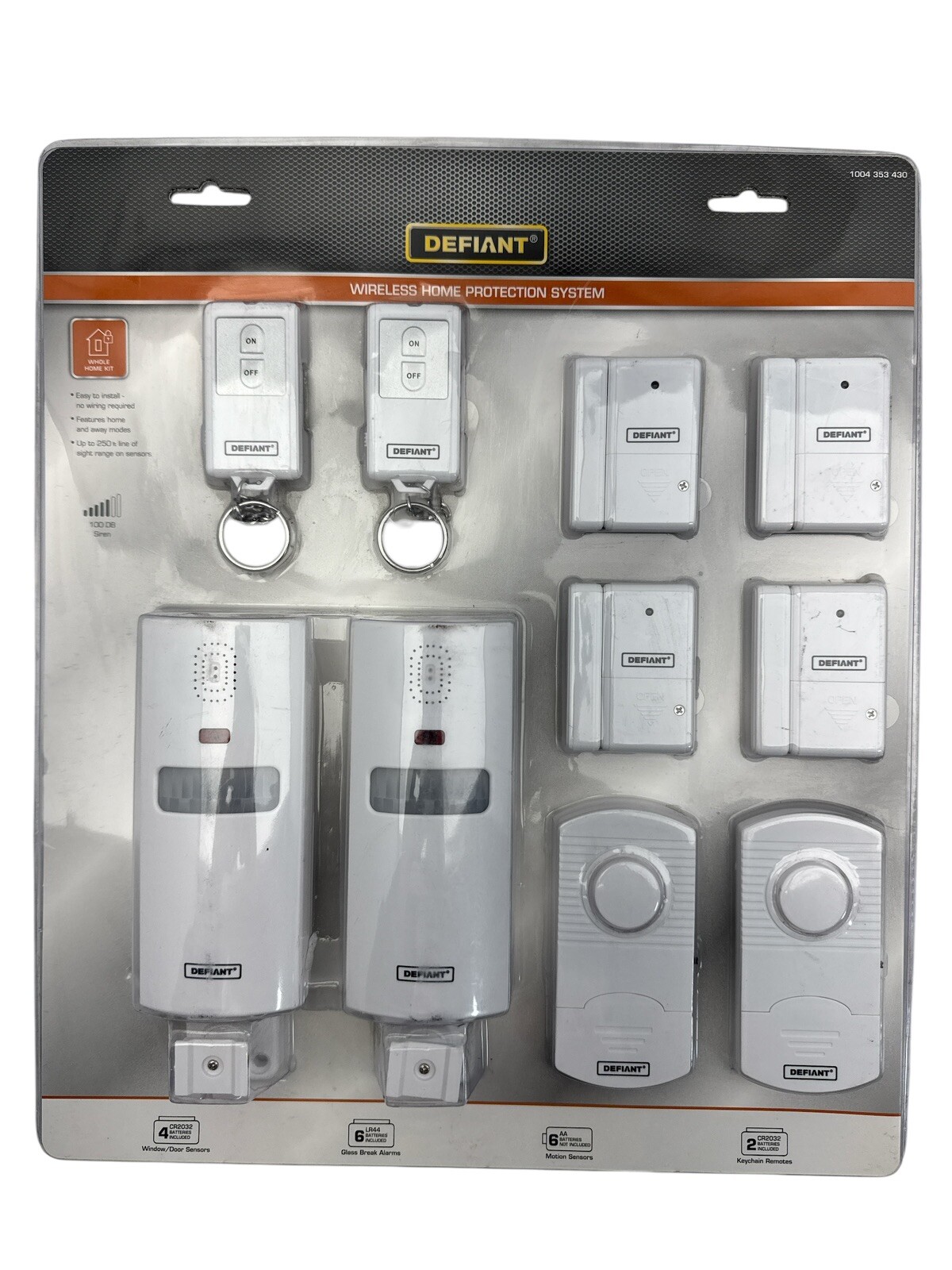 Defiant Wireless Home Protection Alarm System 1004 353 430 NEW