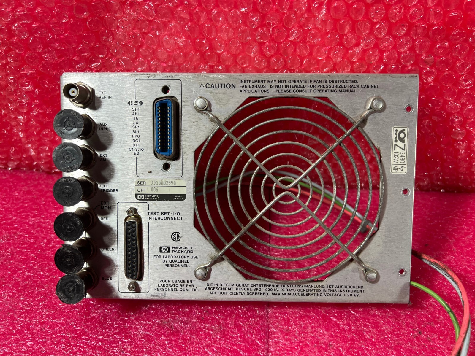 HP 8753C Network Analyzer 300kHZ - 6 GHz Back Panel