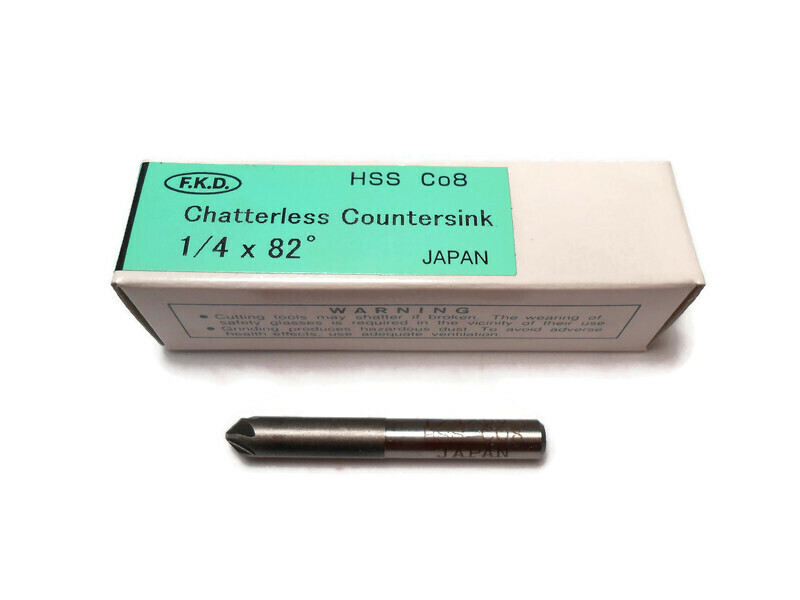 1/4" 82 Degree M42 HSS Cobalt 6 Flute Chatterless Countersink F.K.D. FKD NEW