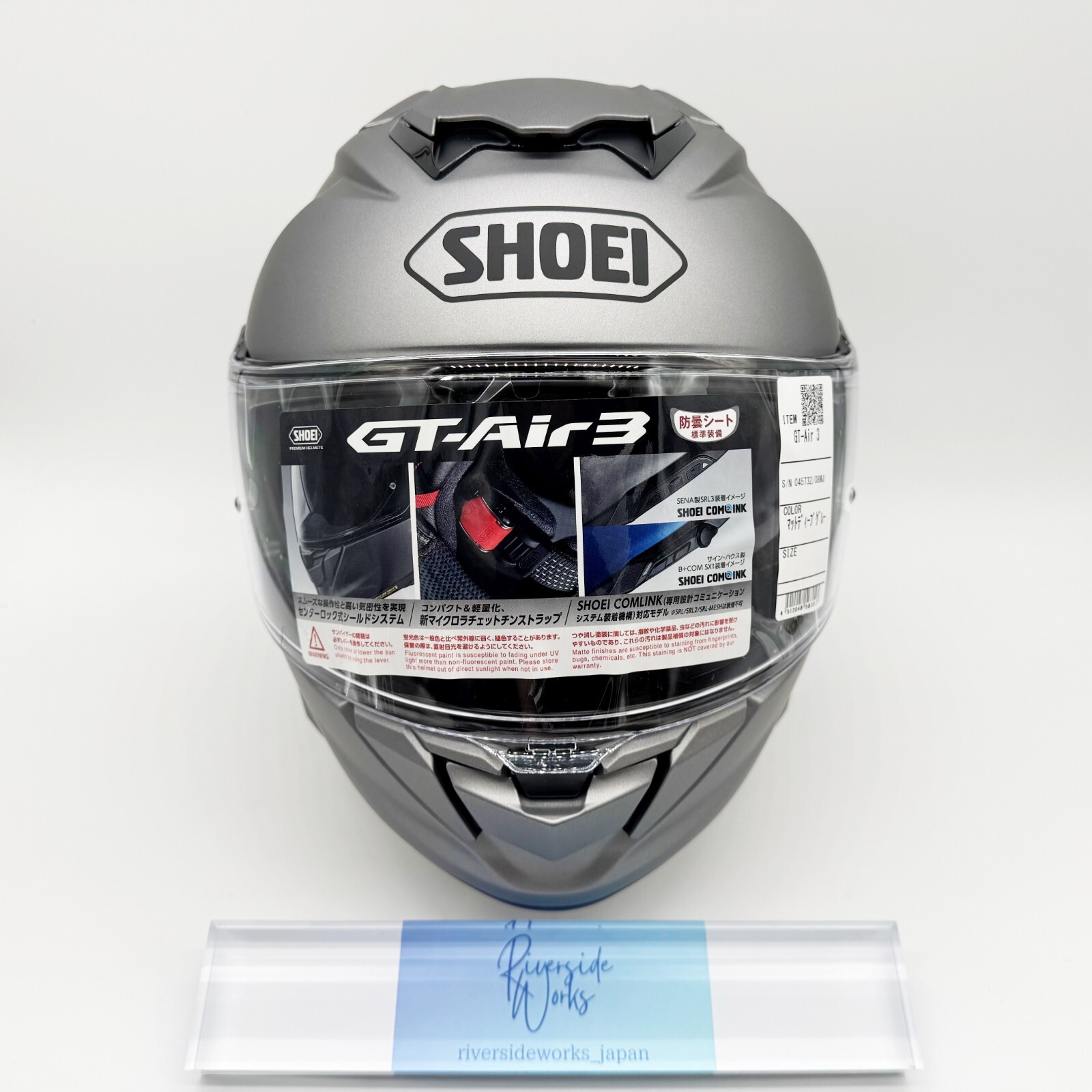 GT-Air3 Matte Deep Gray Full Face Helmet Size XL 61cm From Japan Brand New