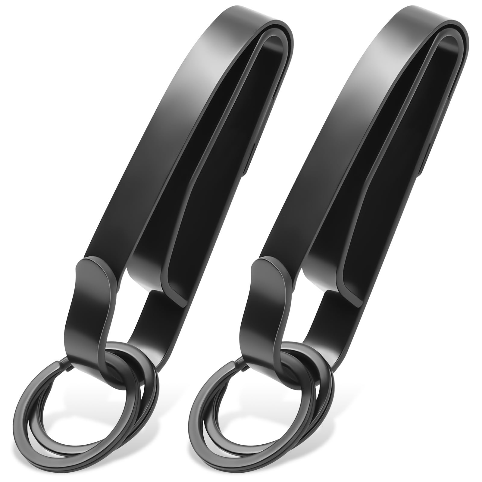 Batur Duty Belt Key Holder, 2 Pack Improved Quick Release Large, Black