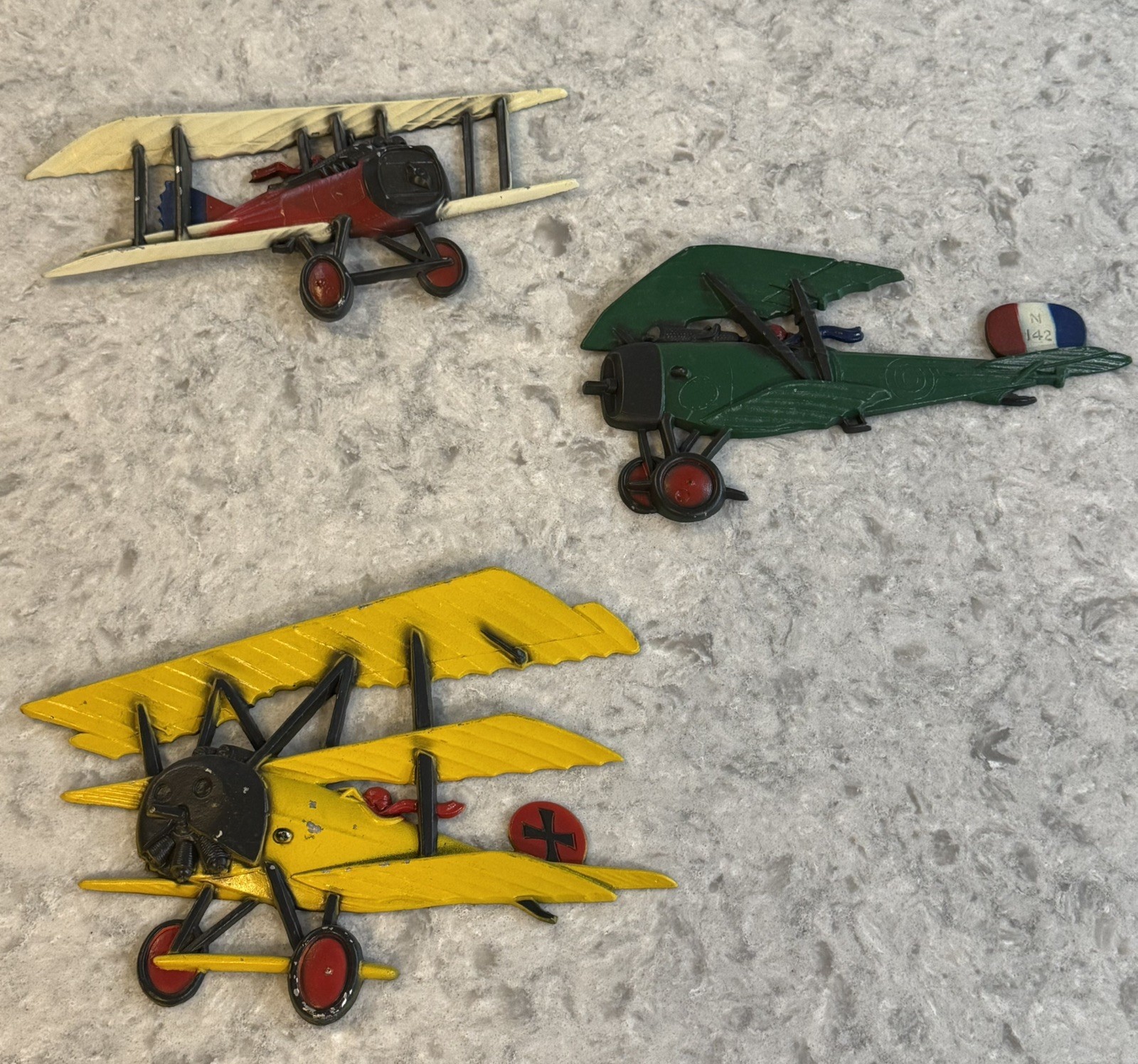 3 Vintage 1975 Homco Airplane Wall Hangings