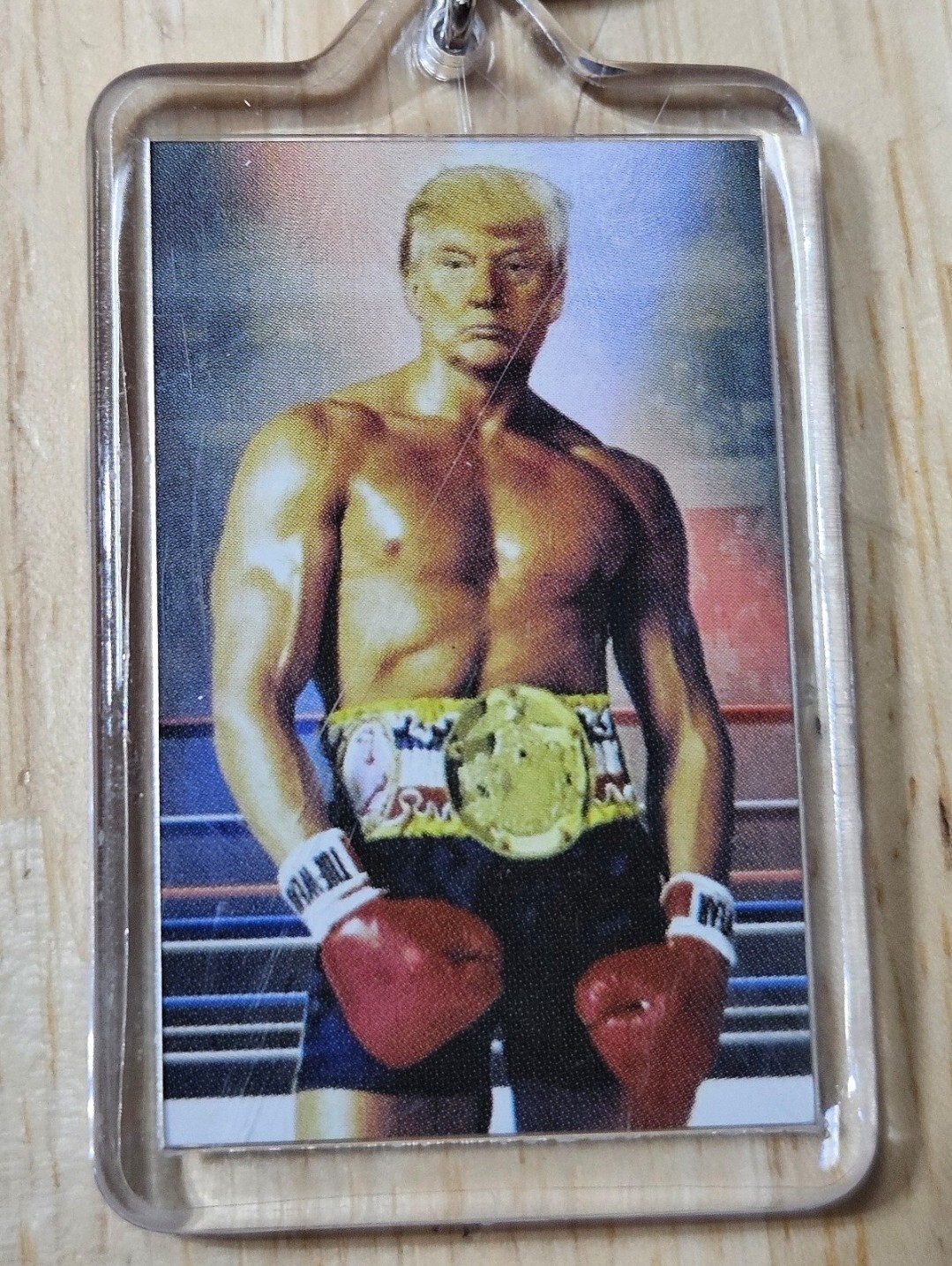 Lot of 3 Keychains Donlad Trump As Rocky MAGA Key Chain