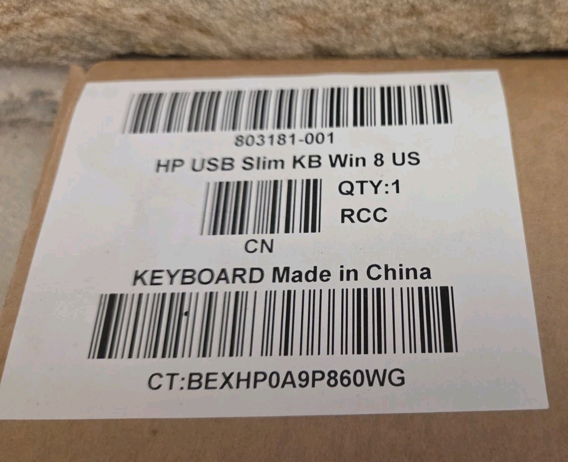 HP USB SLIM KEYBOARD WIN 8 US 803181-001