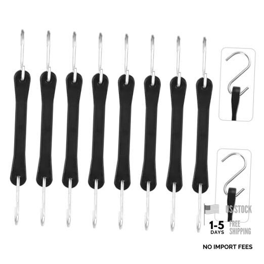 6 Inch Rubber Bungee Cords with Hooks, 10 Pack EPDM Bungee Cords Heavy Duty