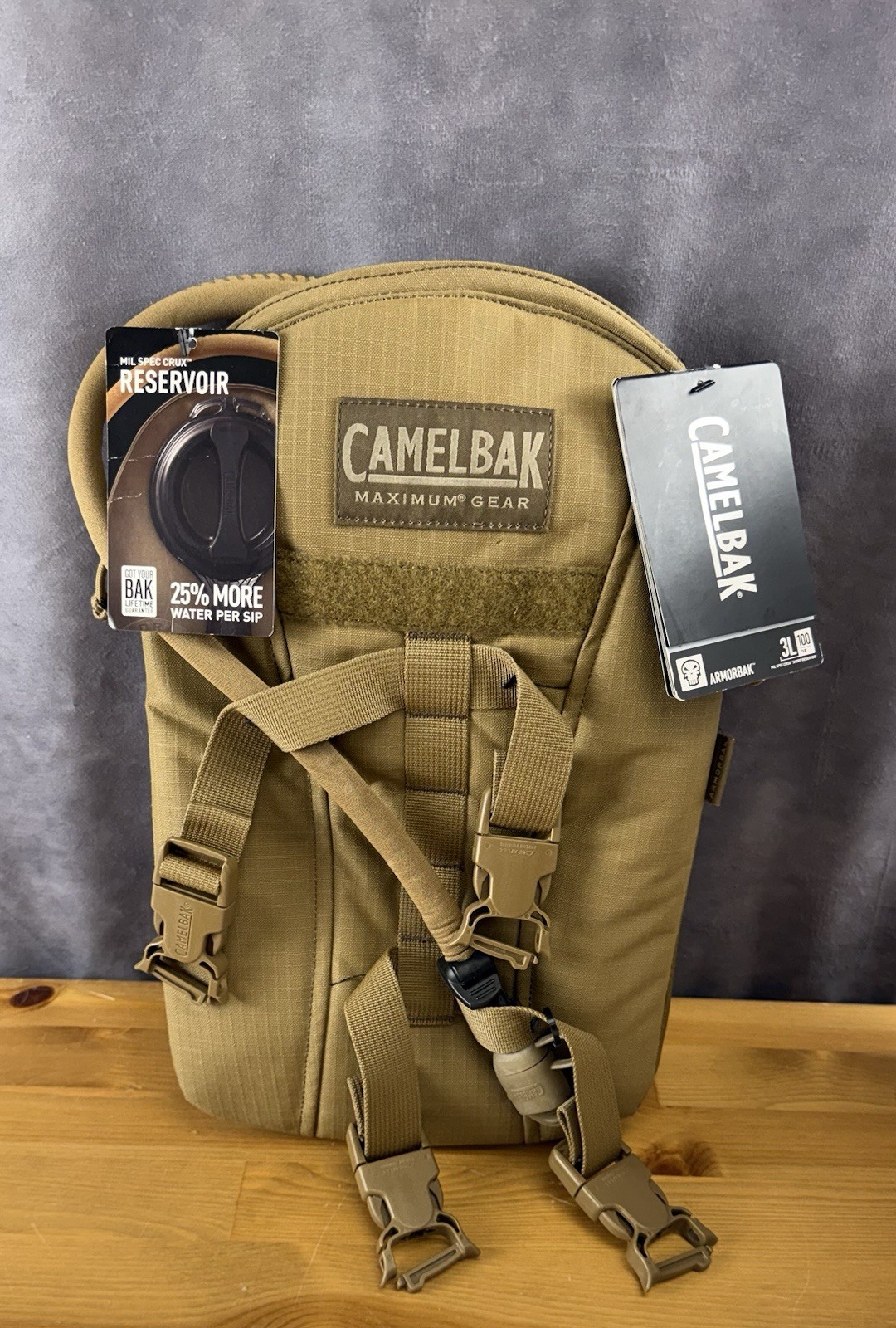 CamelBak Armorbak Tactical Hydration Pack Mil Spec Reservoir Coyote 100oz 3L