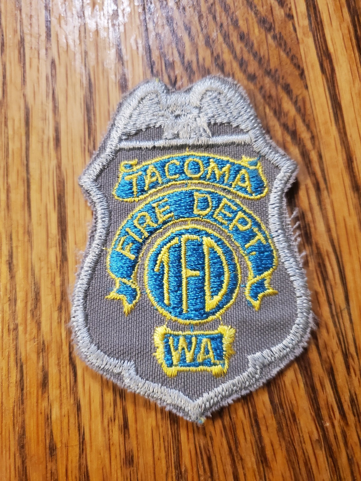Vintage Tacoma Fire Department (TFD) embroidered patch from Washington State