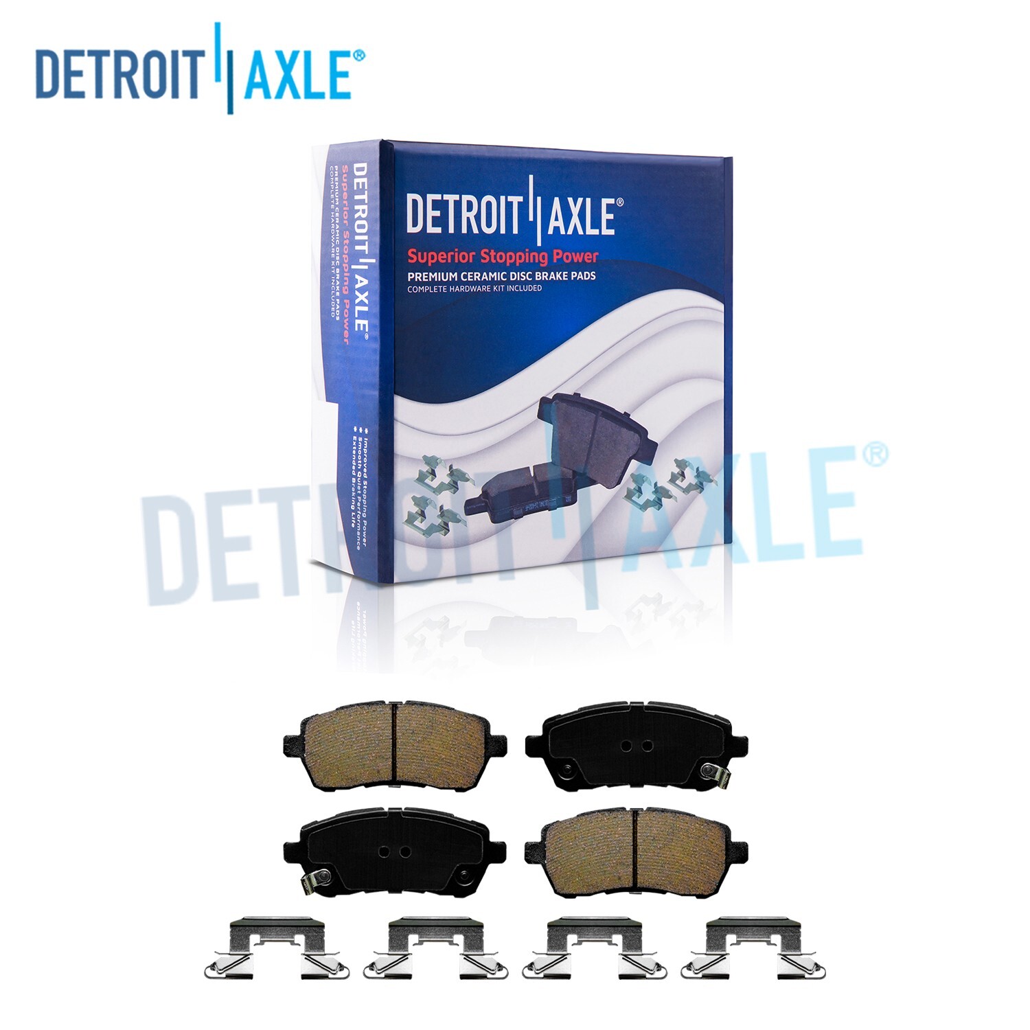 Front Ceramic Brake Pads w/Hardware for 2011 2012 2013 2014 Ford Fiesta Mazda 2