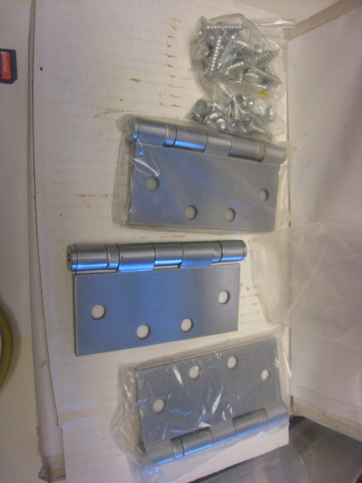 Tell Mfg. 4.5 in. x 4.5 in. Satin Chrome Ball Bearing NRP 3 Hinges H454BB26