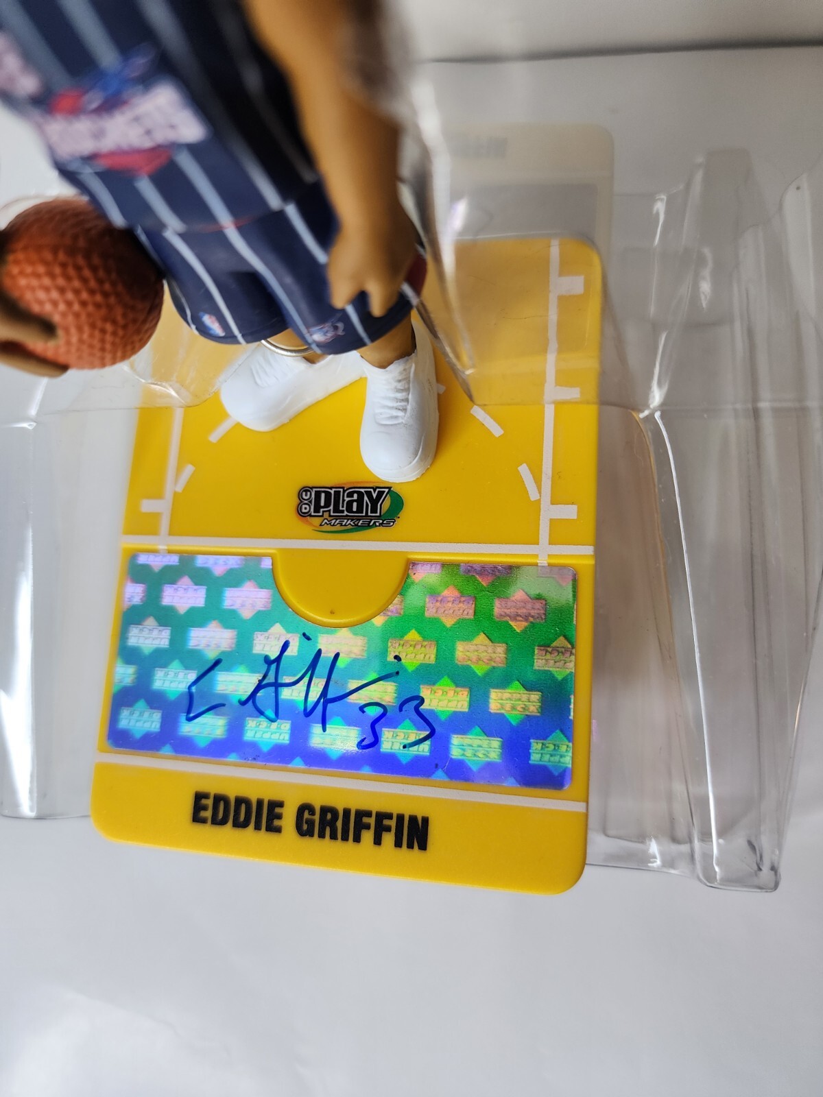 2001-02 UD Playmakers Eddie Griffin Bobblehead AUTO Houston Rockets Autograph