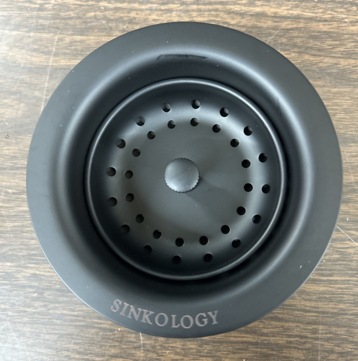 SINKOLOGY 3.5-in Matte Black Brass Rust Resistant Strainer basket + Lock Mount