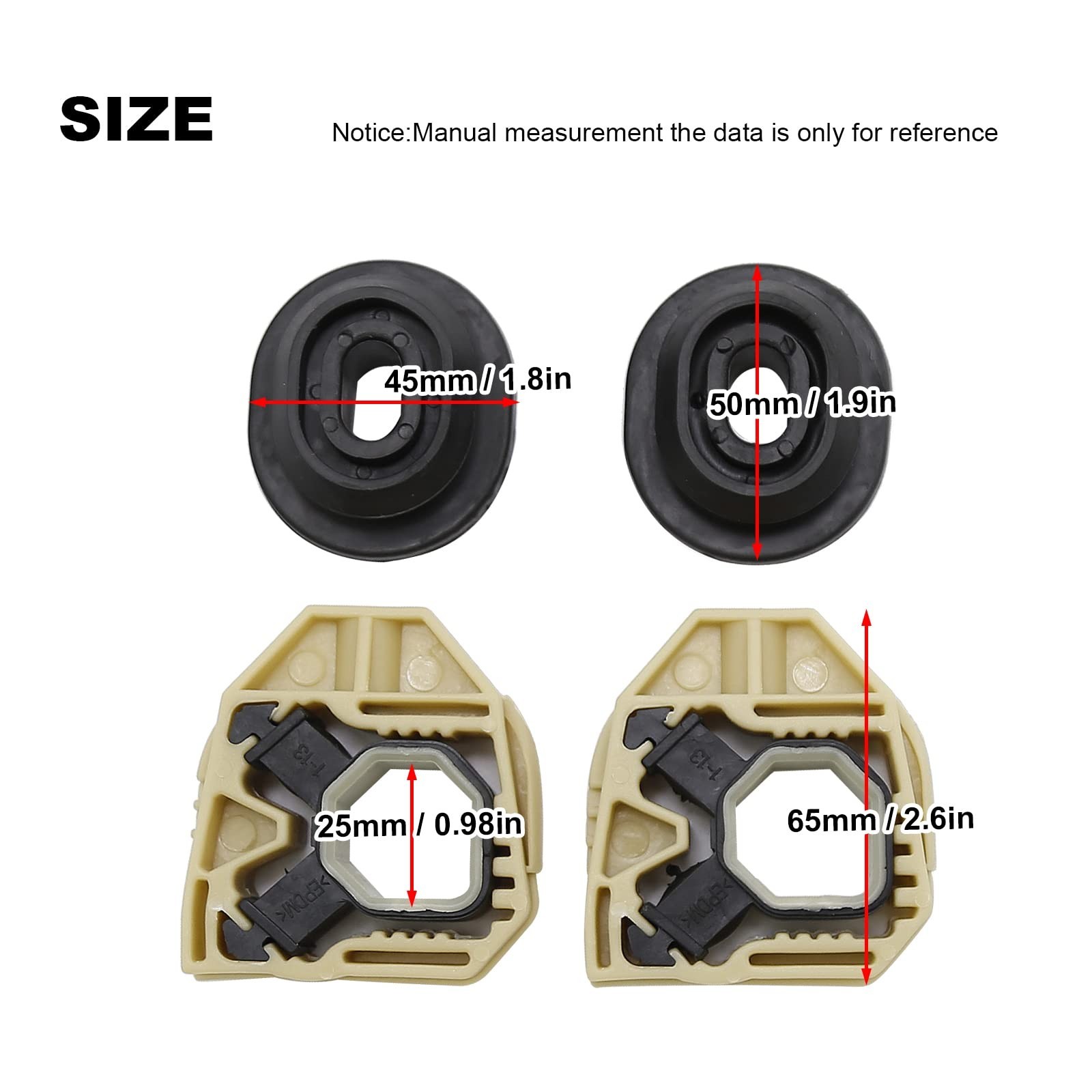 Upper Lower Radiator Mount,4Pack Rubber Radiator Water Tank Support Replaceme...
