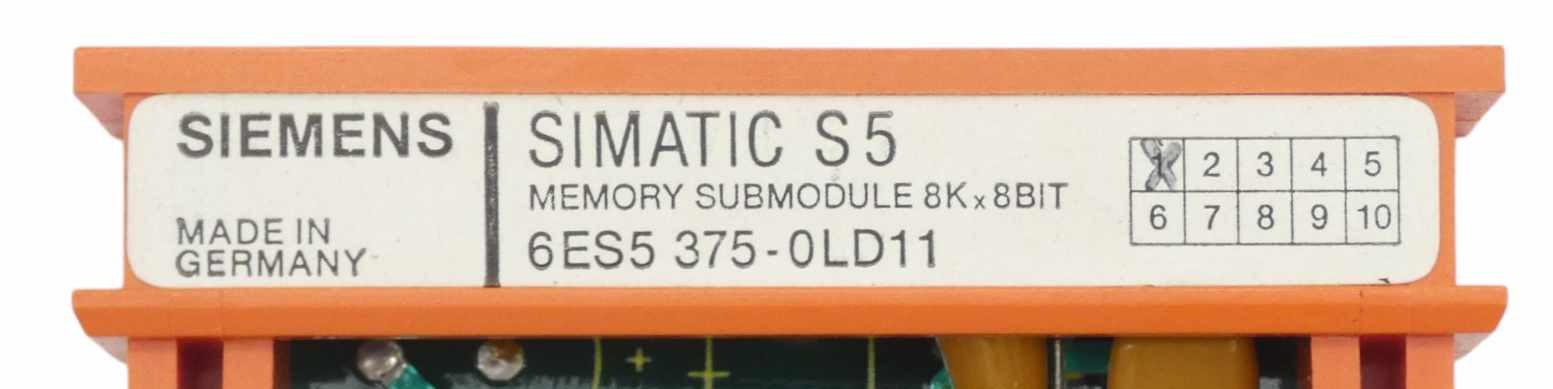 Siemens SIMATIC S5 6ES5375-0LD11 6ES5 375-0LD11 E:01 Memory Module -Unused-