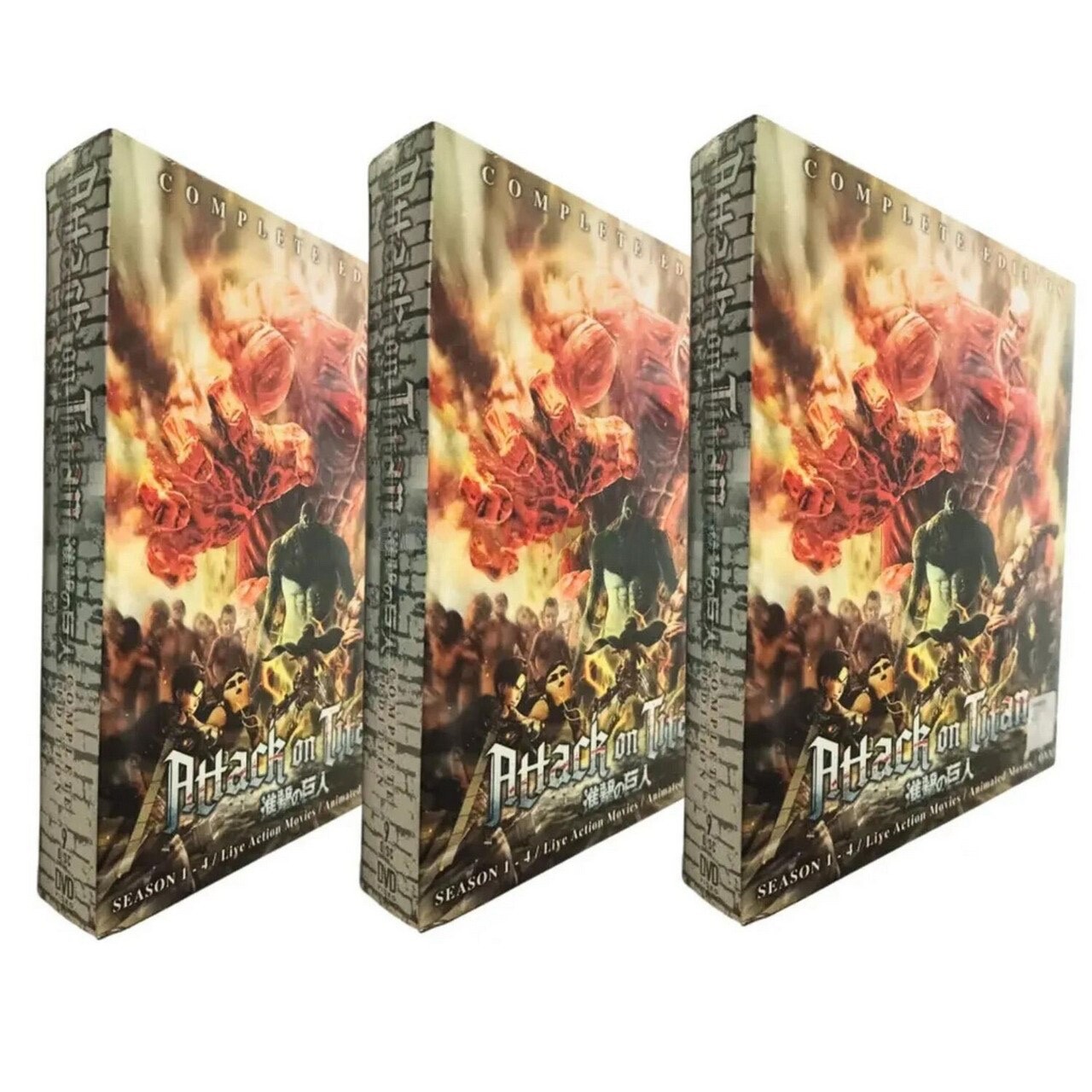 DVD Complete Attack on Titan (Season 1 - 4) + 2 Movie + 8 OVA English Version