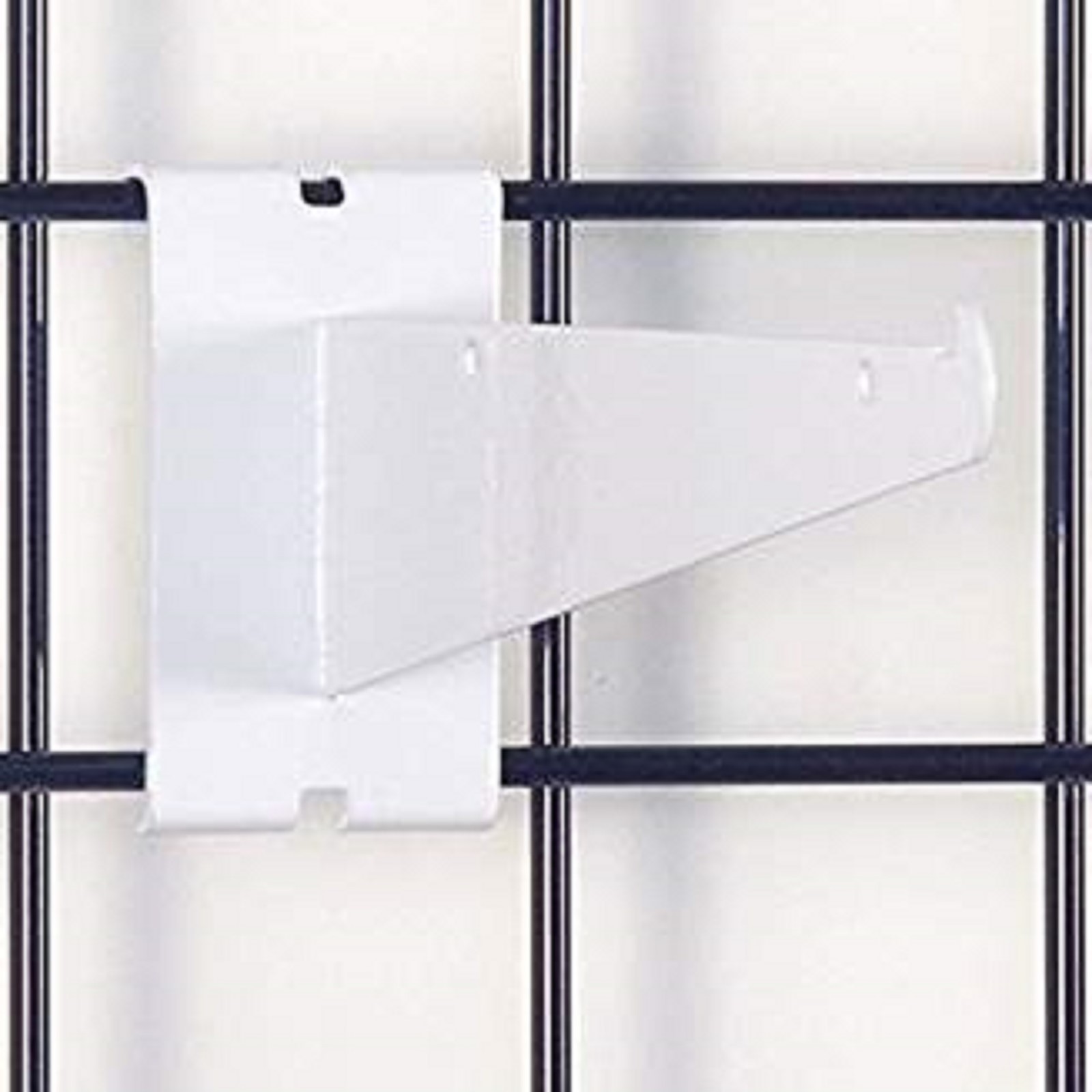 Only Hangers 12" Gridwall Knife Shelf Brackets With Lip - White 8 pcs