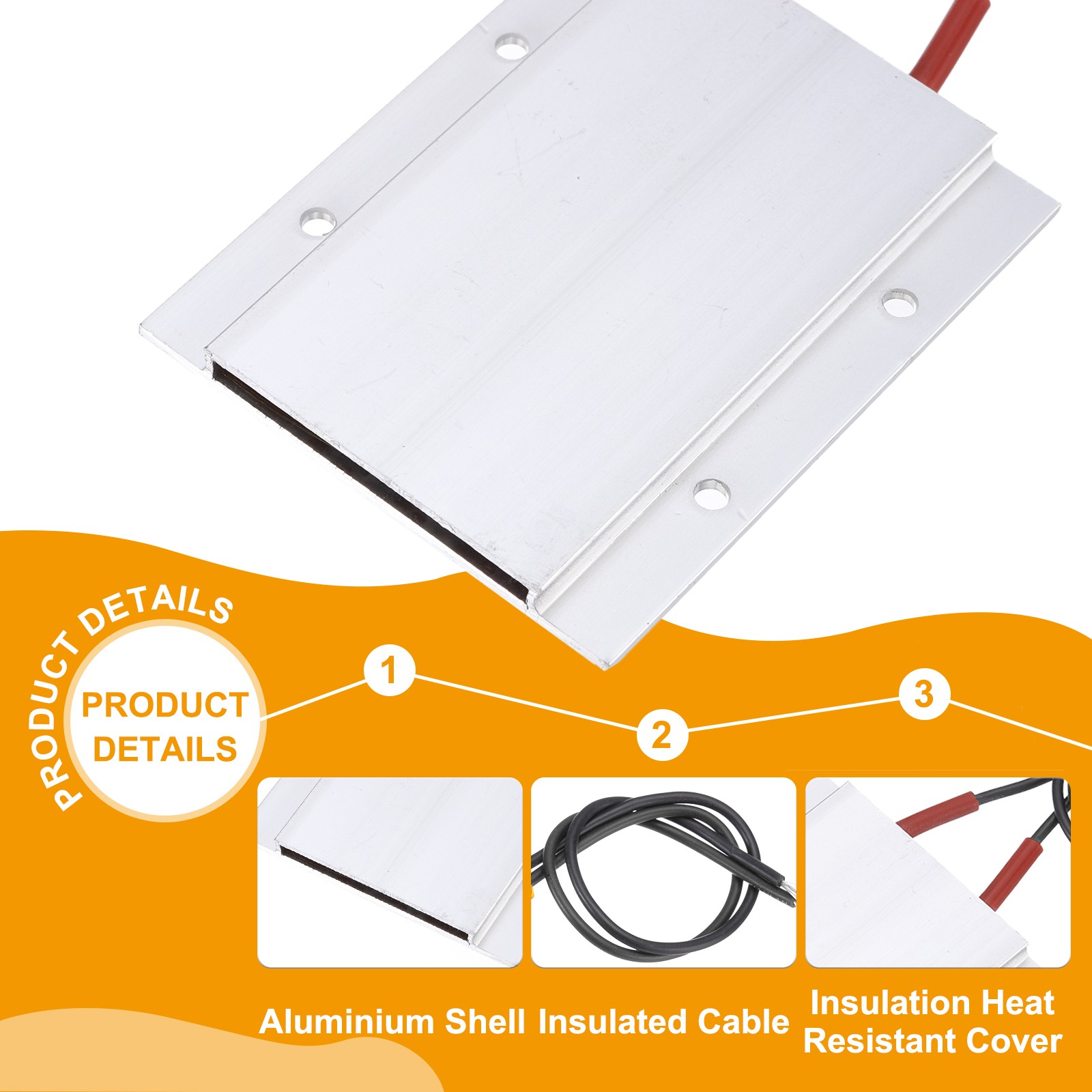 PTC Heating Element, 110V 6W-200W 60C PTC Heating Plate