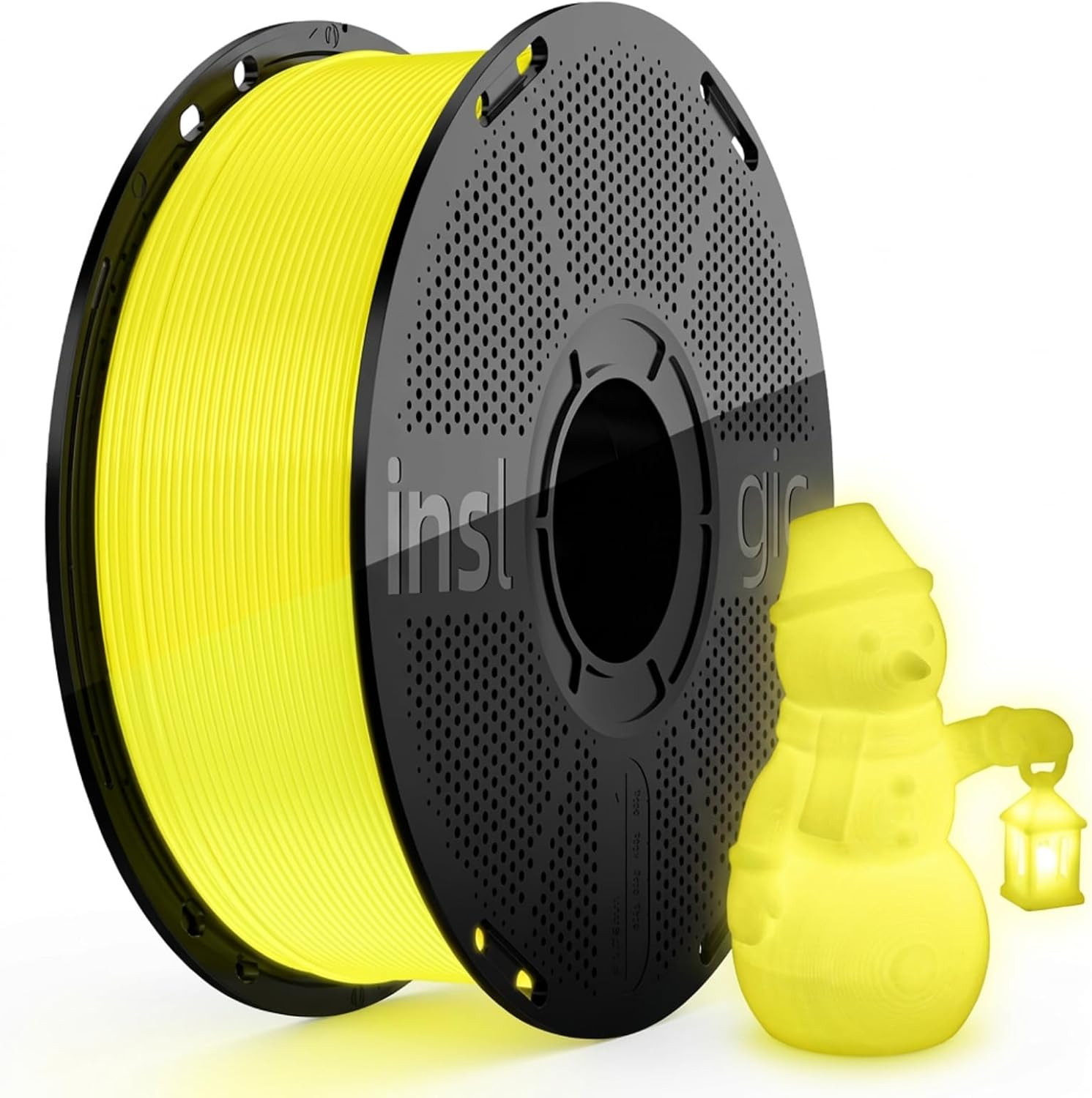 Inslogic Glow in the Dark Filament 1.75Mm, 1Kg (2.2Lbs) Neatly Wound Luminous PL