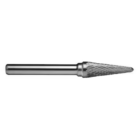 Cle-Line C17564 1/4X1/4 Solid Carbide Shank Double Cut Carbide Sl-1 Cle-Line