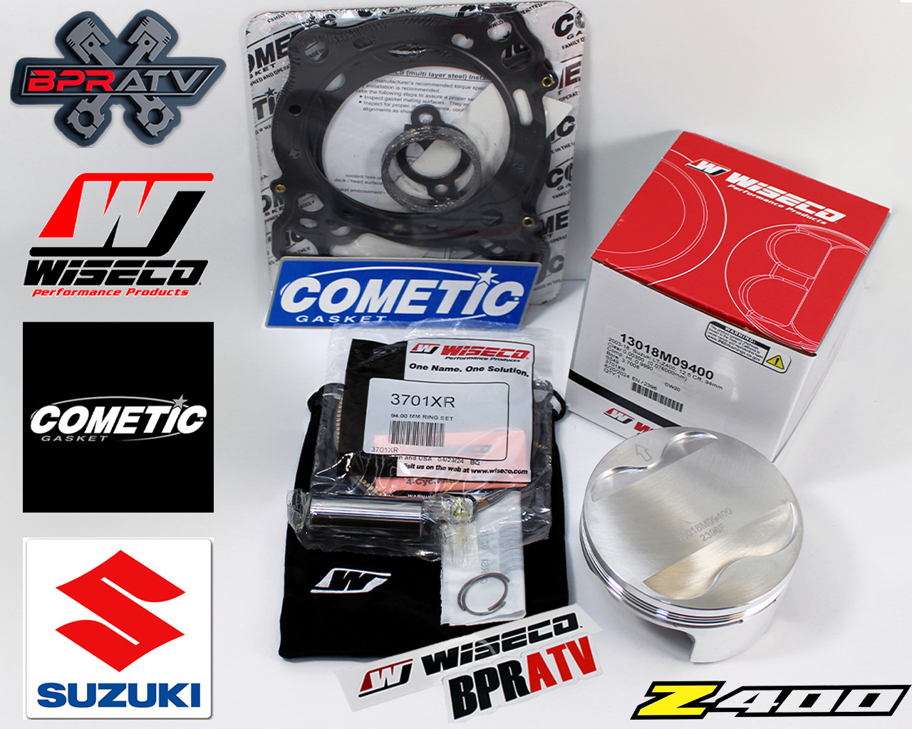 Suzuki DRZ 400 94mm +4 Big Bore BPRATV Wiseco Piston 12.5 Cometic Gasket Top Kit