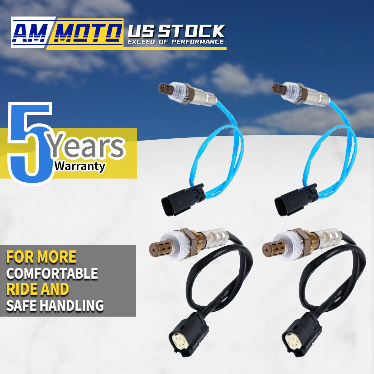 4 Upstream&Downstream O2 Oxygen Sensor For 2013-2015 Ford Explorer 3.5L NonTurbo