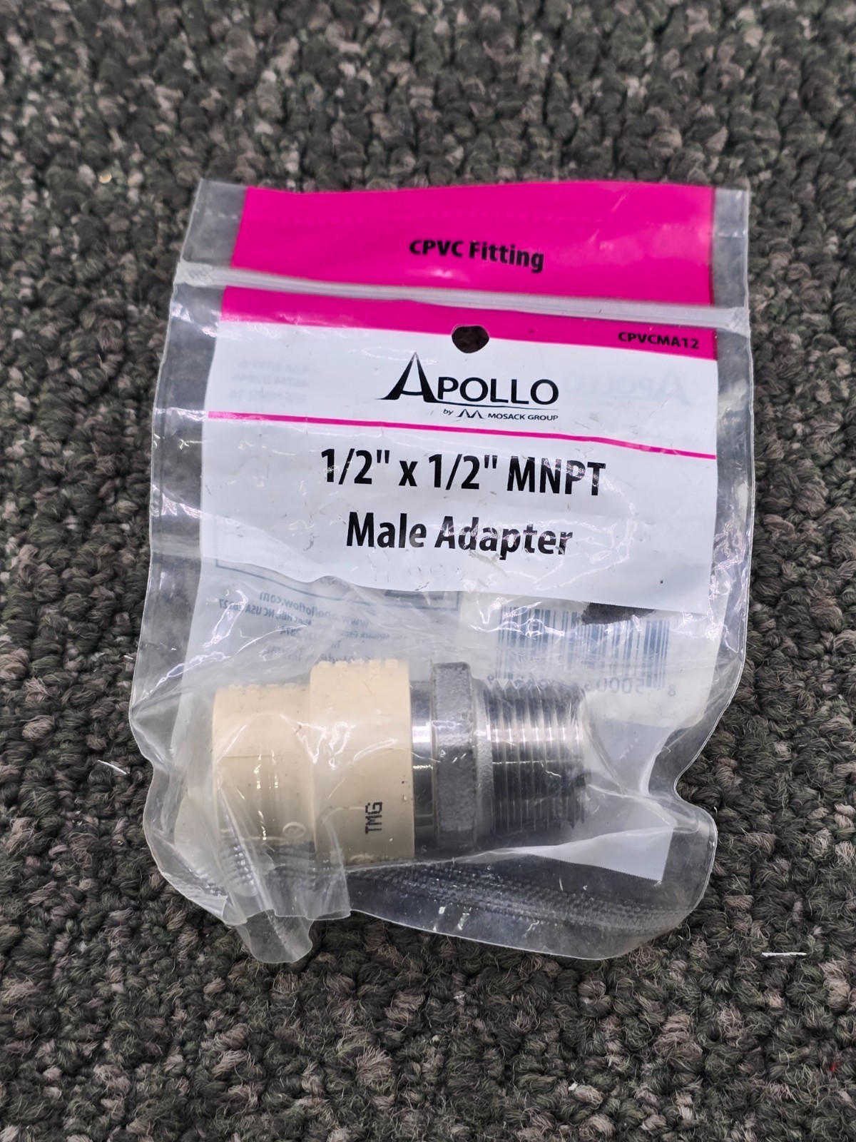 (QTY 5) Apollo CPVCMA12 1/2-inch CPVC x 1/2-inch Male NPT Transition Adapters