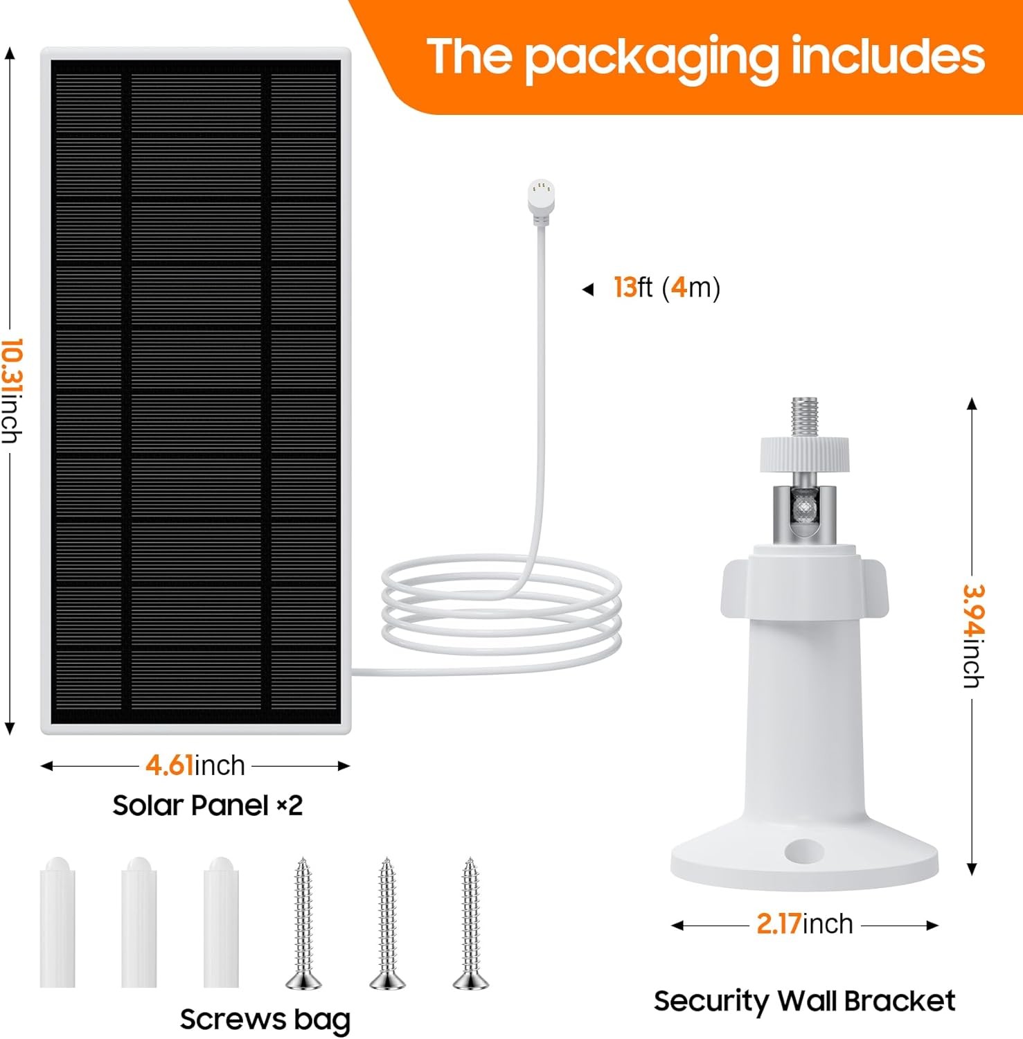 Solar Panel for Google Nest Camera, 2Pack Upgraded Solar Power Charger for Go...