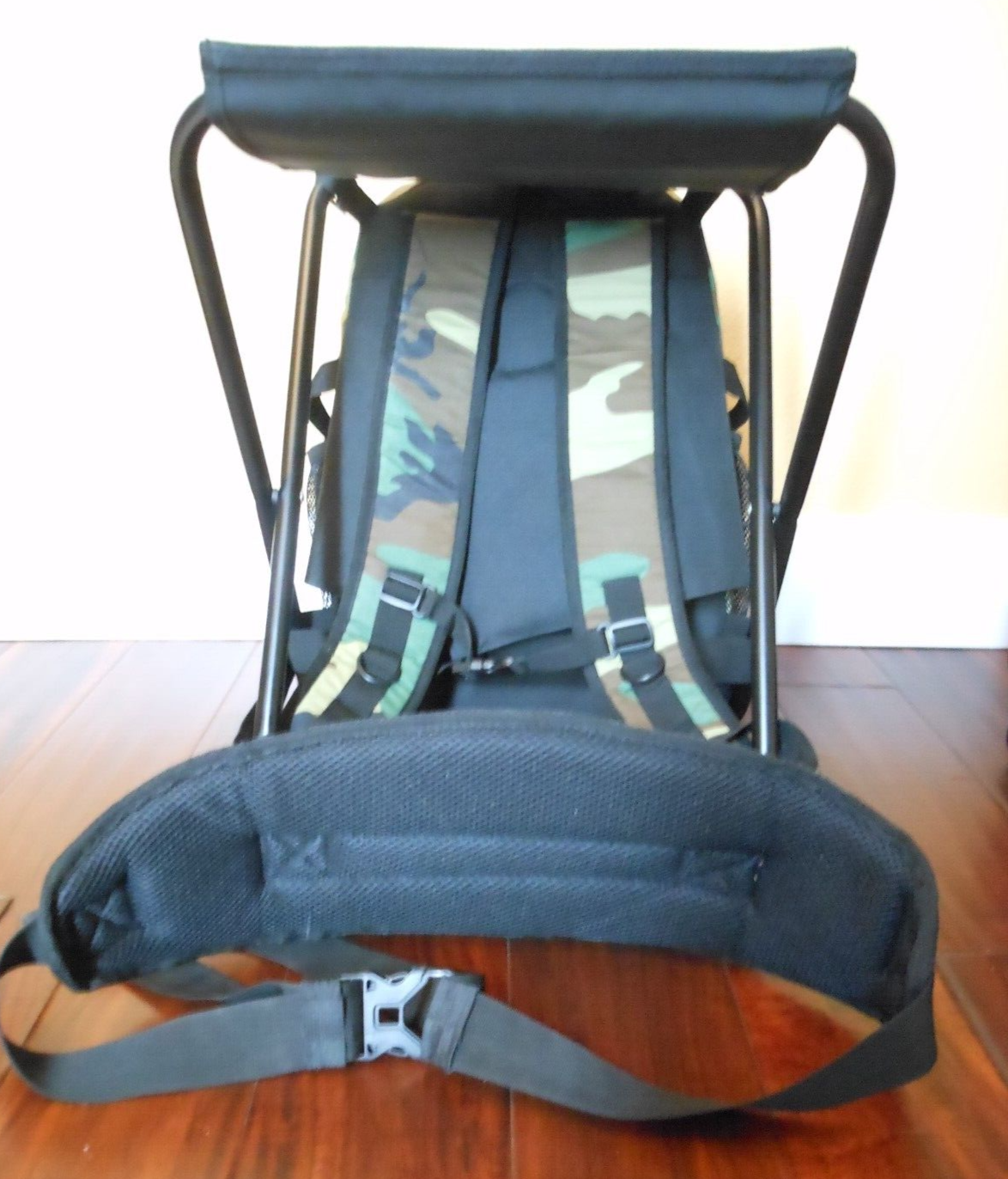 Wilson & Miller Camo backpack with stool