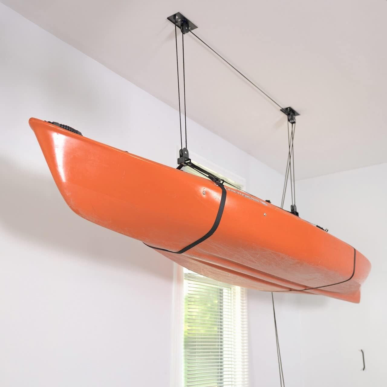 Kayak And Canoe Ceiling Pulley System Garage Mount Storage Hoist Heavy Duty