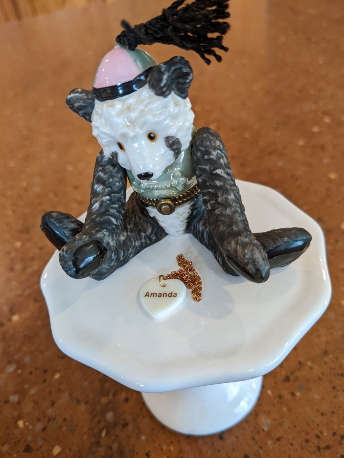 BEARY BEST BEARS Trinket Box With Necklace Amanda Jointed Arms