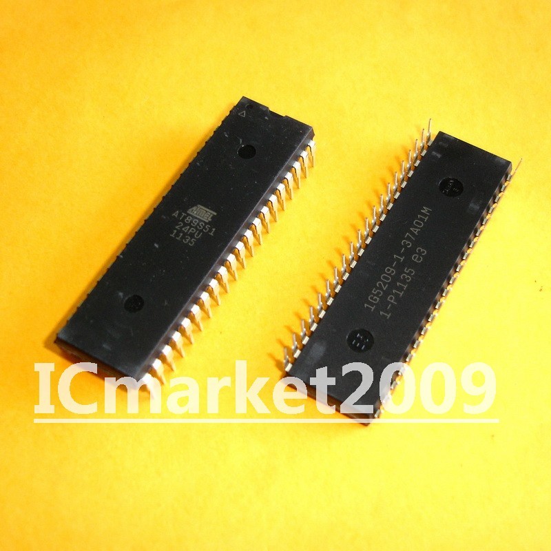 2 PCS AT89S51-24PU DIP-40 8-bit Microcontroller with 4K Bytes Programmable Flash