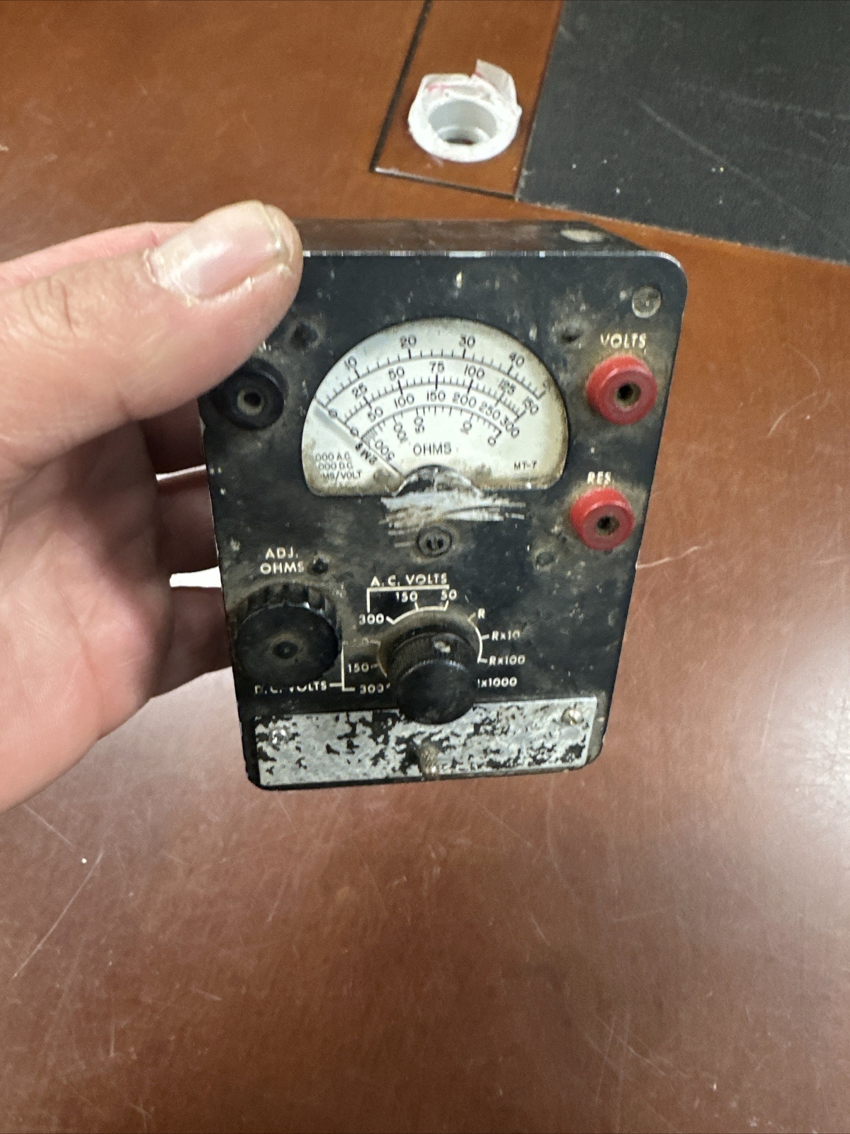 Vintage IBM Voltmeter OHM Meter Model MT-7 Multimeter Untested Rare