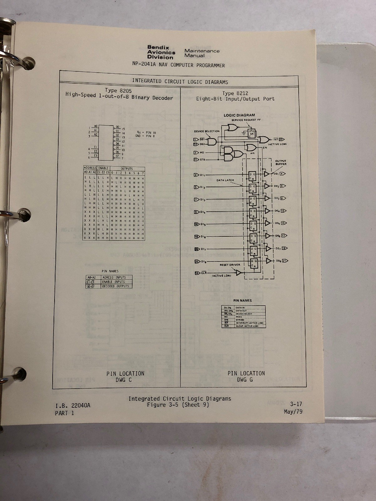 Bendix NCP-2040 NAV Programmer System Maintenance Manual 1979 Original