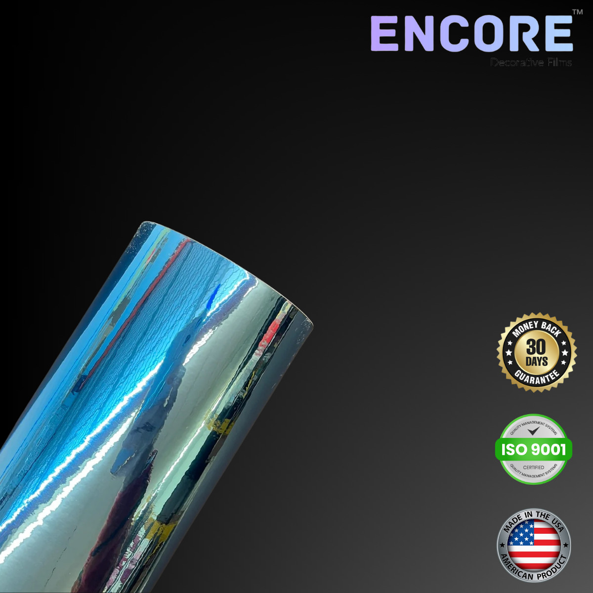 Encore® EFX21 Mirror Sky Blue Adhesive Vinyl for Decals/Stickers - MADE IN USA
