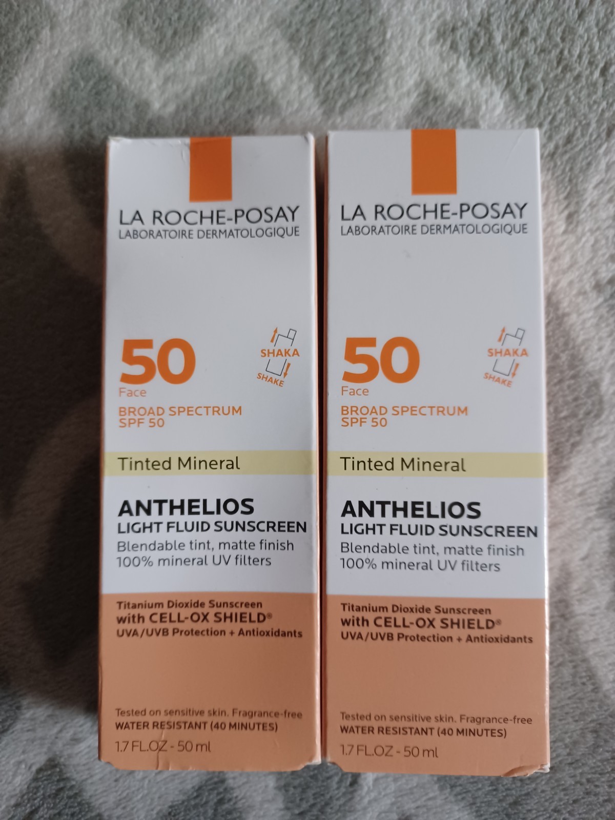 2x La Roche-Posay SPF 50 Mineral Anthelios Light Fluid Sunscreen 1.7 fl oz